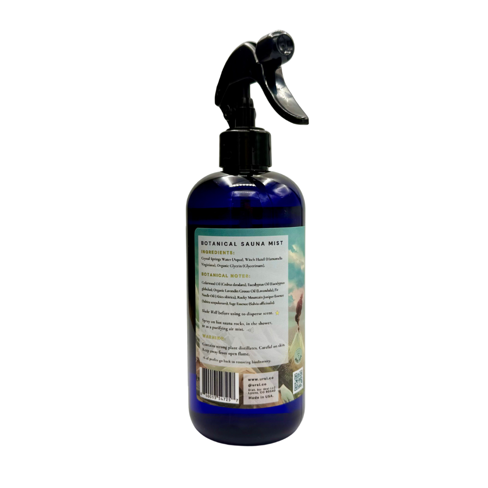 16 ounce Botanical Sauna Mist for Showers, Sauna and Air